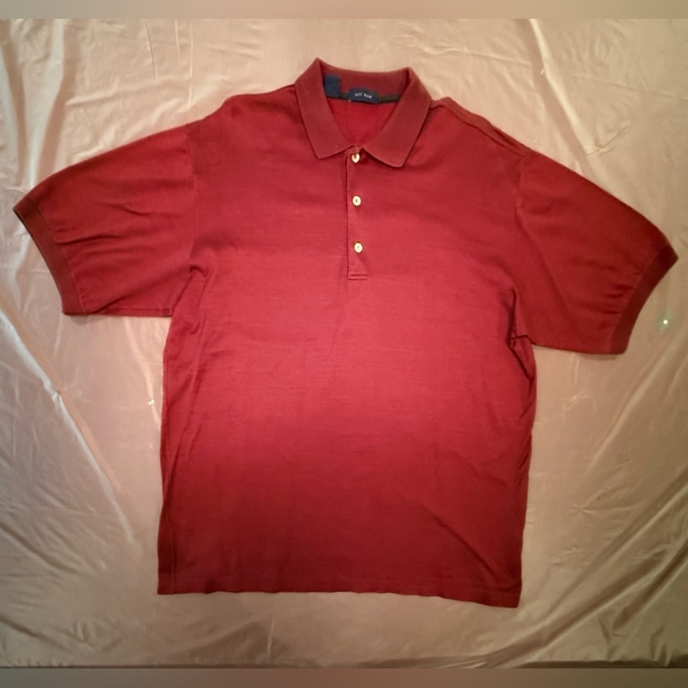 NWOT Jeff Rose Red Polo Golf Shirt 100% Cotton Size Large - Picture 3 of 7